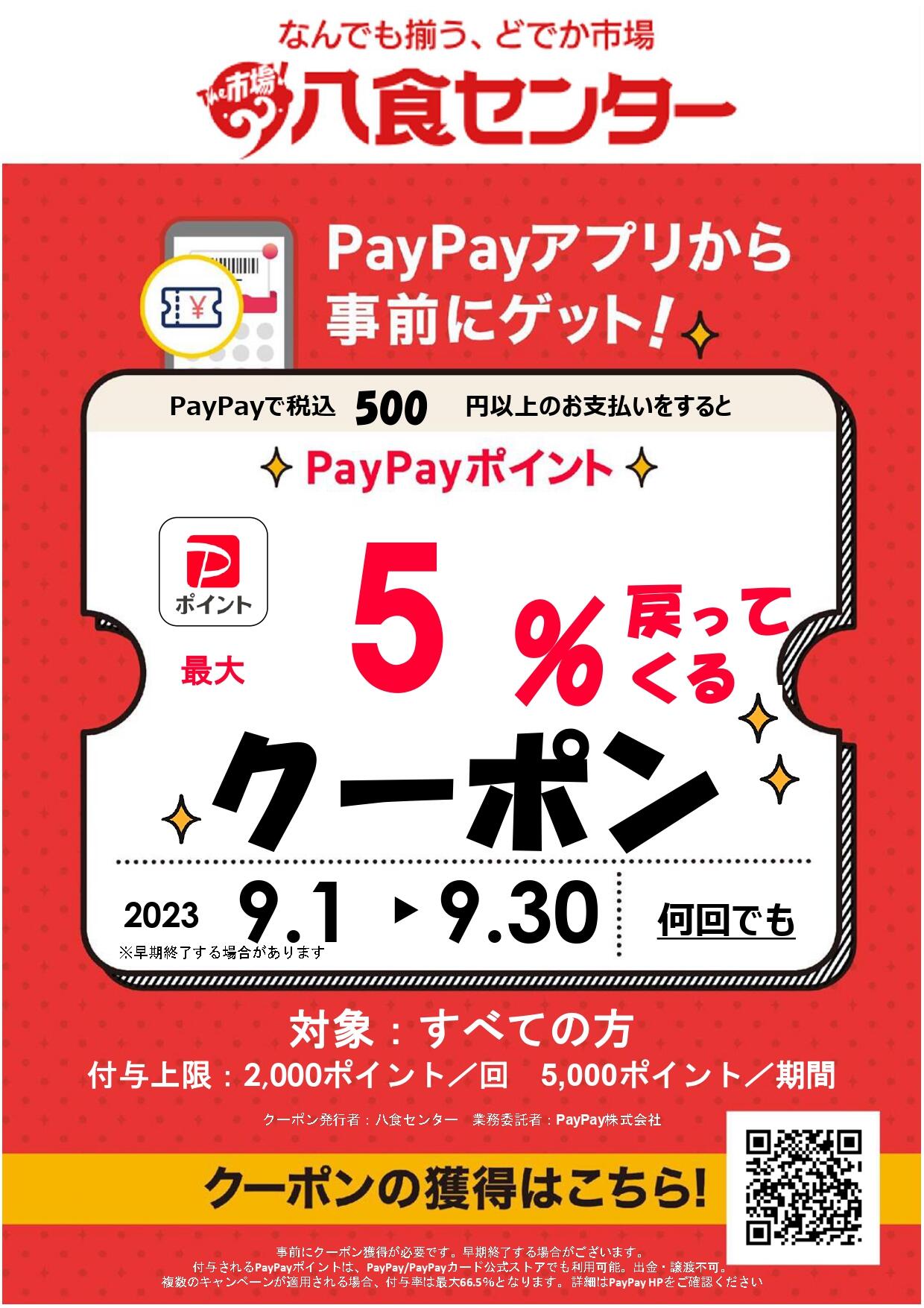 PayPayポイントクーポン開催！